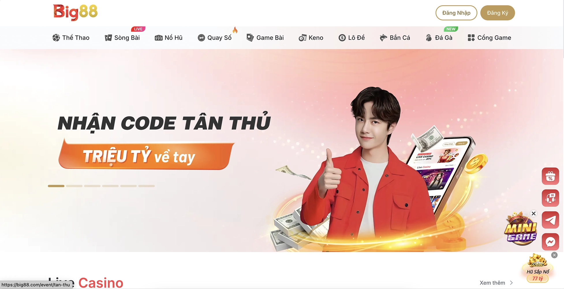 Trang chủ nhà cái Big88 tại Big88.work